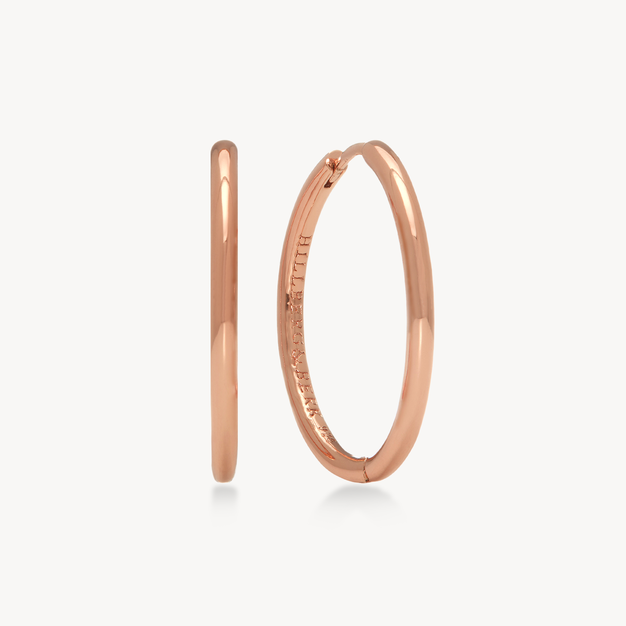 Hoop Earrings - Medium Rose Gold