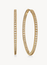 Pavé Hoop Earrings - Large Gold