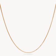 Box Chain Slider Necklace Rose Gold