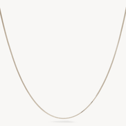 Box Chain Slider Necklace Silver