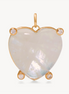 Rainbow Moonstone Heart Charm