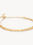 Chain Trio Strand Bracelet Gold