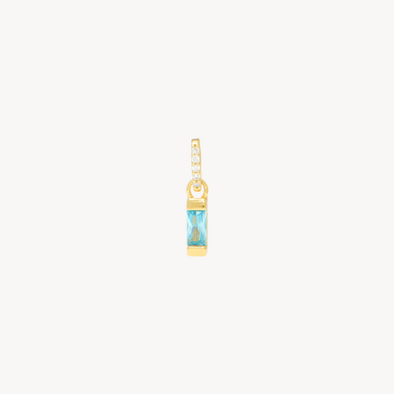 Birthstone Baguette Charm December