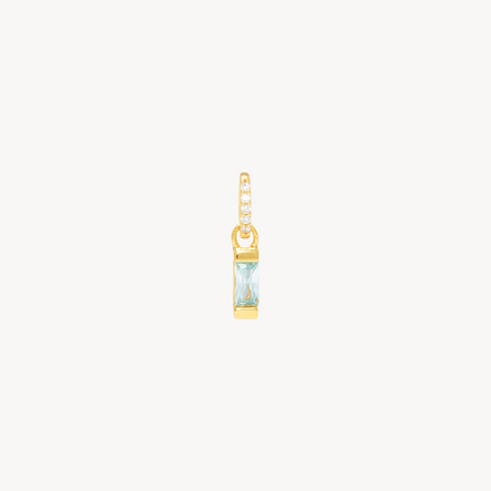 Birthstone Baguette Charm March