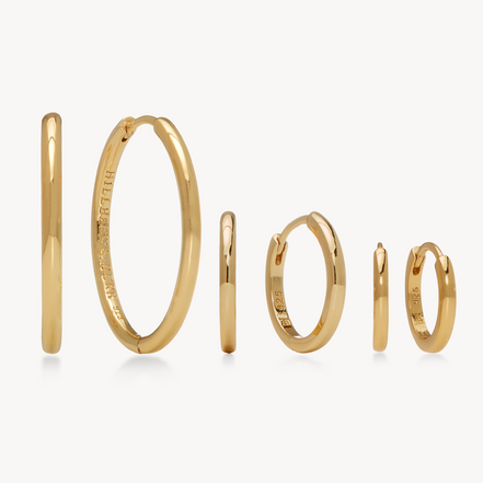 Gold Hoop Earring Trio