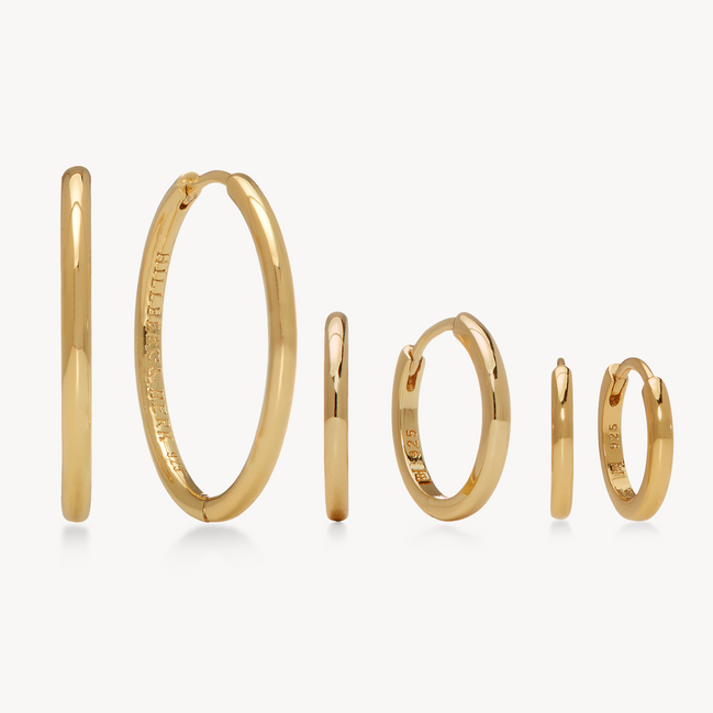 Gold Hoop Earring Trio