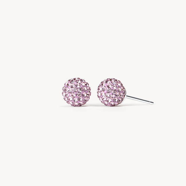 Small Lilac Sparkle Ball™ Stud Earrings