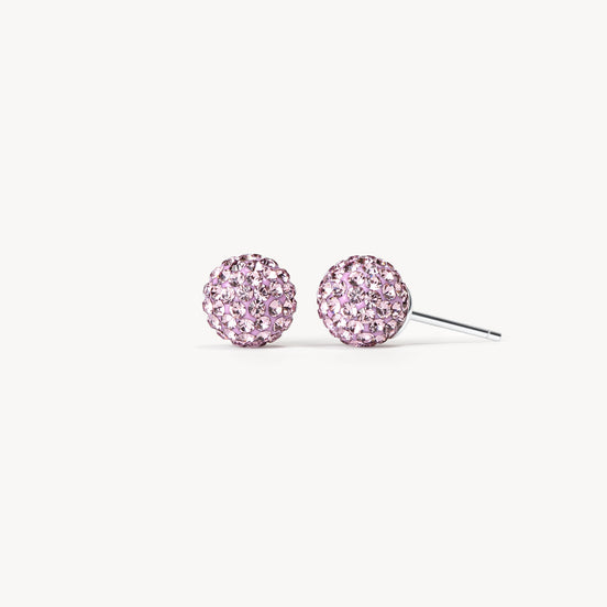 Small Lilac Sparkle Ball™ Stud Earrings