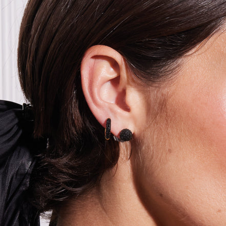 8mm Black Sparkle Ball™ Stud Earrings