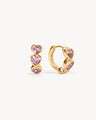 Adore Bezel Hoop Earrings Gold