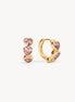 Adore Bezel Hoop Earrings Gold