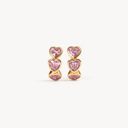 Adore Bezel Hoop Earrings Gold