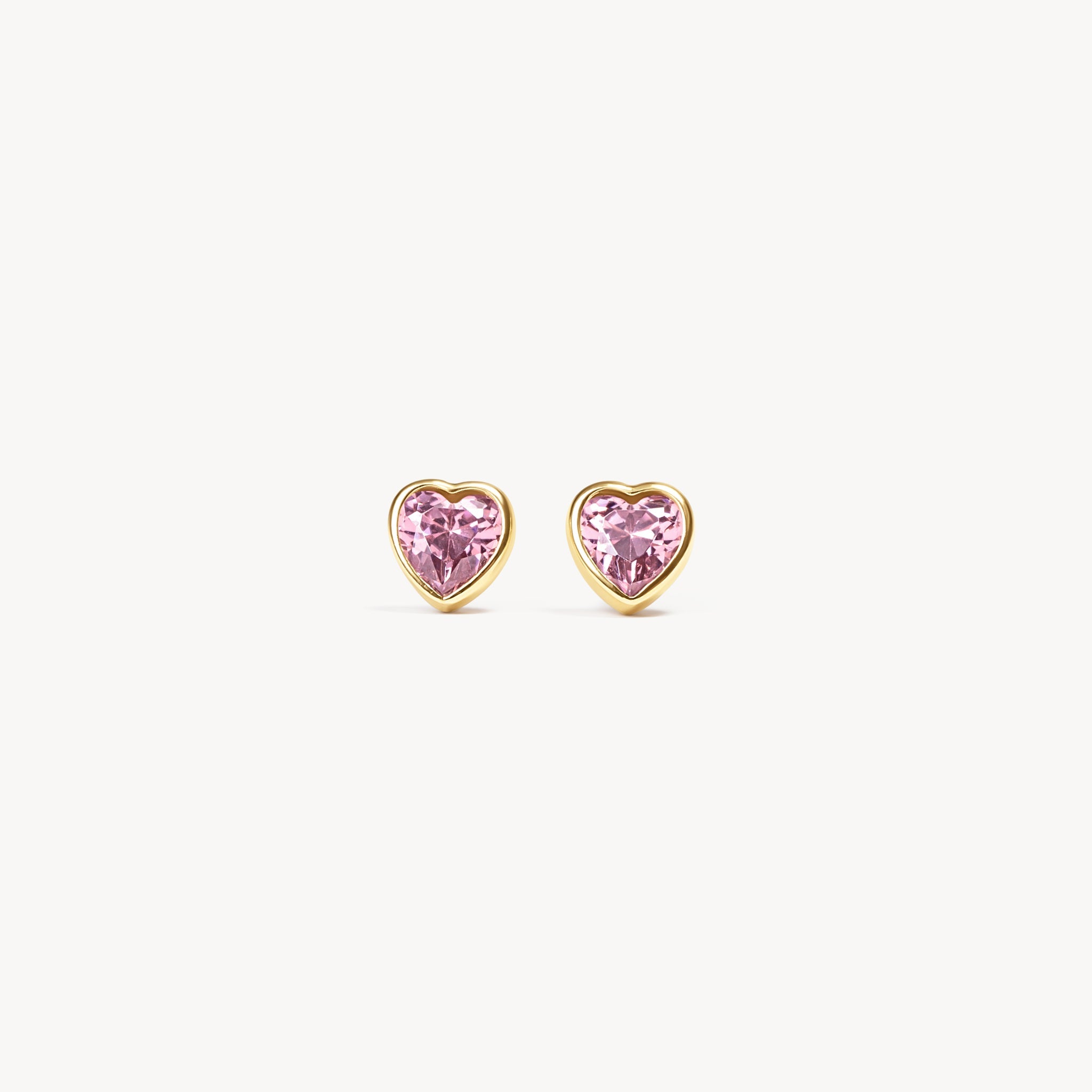 Gold Adore Bezel Stud Earrings