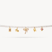 Alice-Inspired Charm Necklace