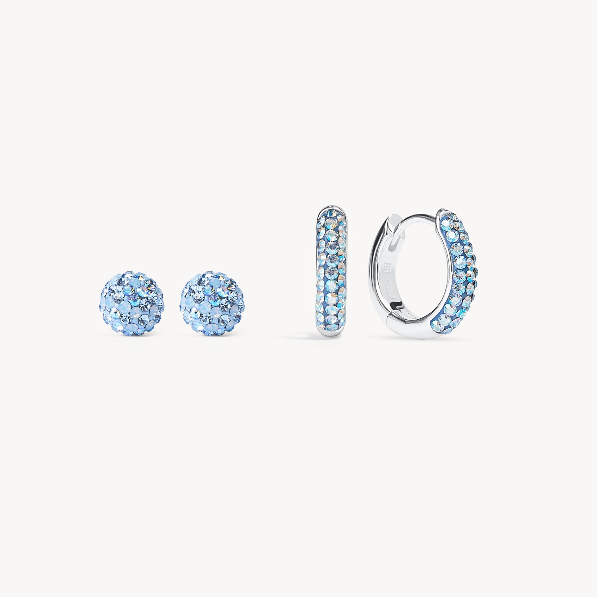 Denim Always On Sparkle Hoops and Small Studs Gift Set