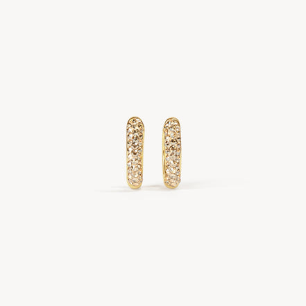 Soft Gold Always On Sparkle Hoop Earrings