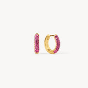 Boucles d'oreilles créoles scintillantes Rose Always On