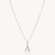 Silver Letter Necklace A