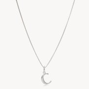 Silver Letter Necklace C