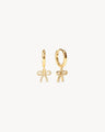 Baby Bow Hoop Earrings Gold