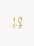 Baby Bow Hoop Earrings Gold