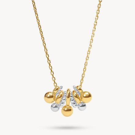 Bubbly Mixed Metal Necklace