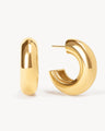 Gold Chunky Statement Hoop Earrings