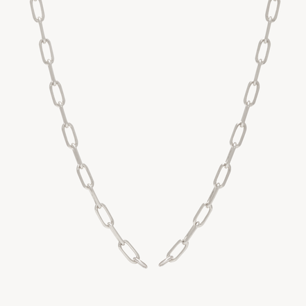 Clip Charm Chain Necklace — Silver No link
