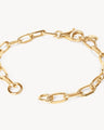 Gold Clip Chain Charm Bracelet Base