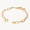 Gold Clip Chain Charm Bracelet Base
