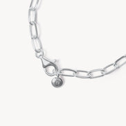 Silver Clip Chain Charm Bracelet Base closure