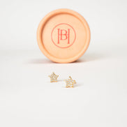 Mini Pavé Star Stud Earrings with paper tube