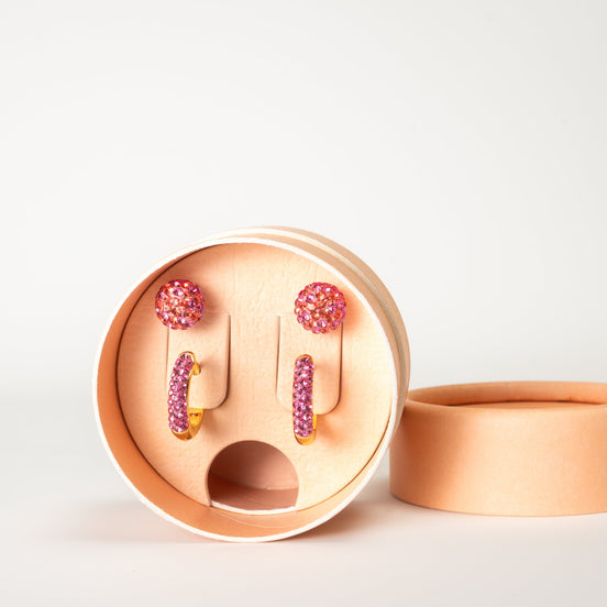 Wildflower Always On Sparkle Hoops and Small Studs Gift Set in packaging