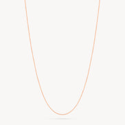 14K Box Chain With Extender Rose Gold