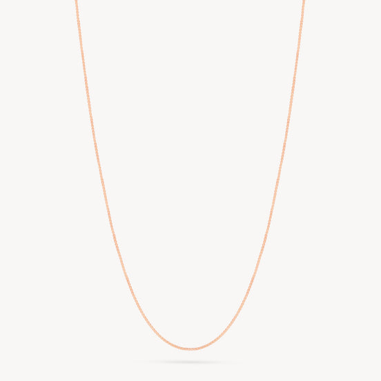 14K Box Chain With Extender Rose Gold