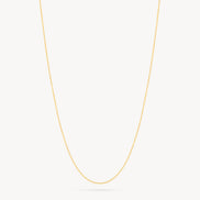 14K Box Chain With Extender Gold