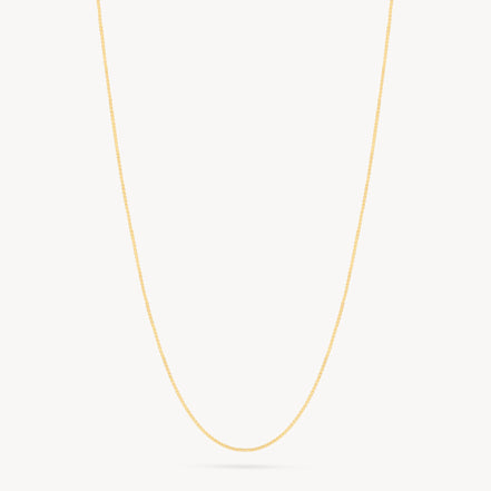 14K Box Chain With Extender Gold
