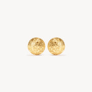 Etched Floral Stud Earrings