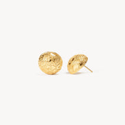 Etched Floral Stud Earrings