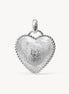 Etched Floral Heart Charm