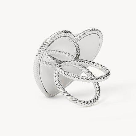 Etched Floral Scarf Slide upright back