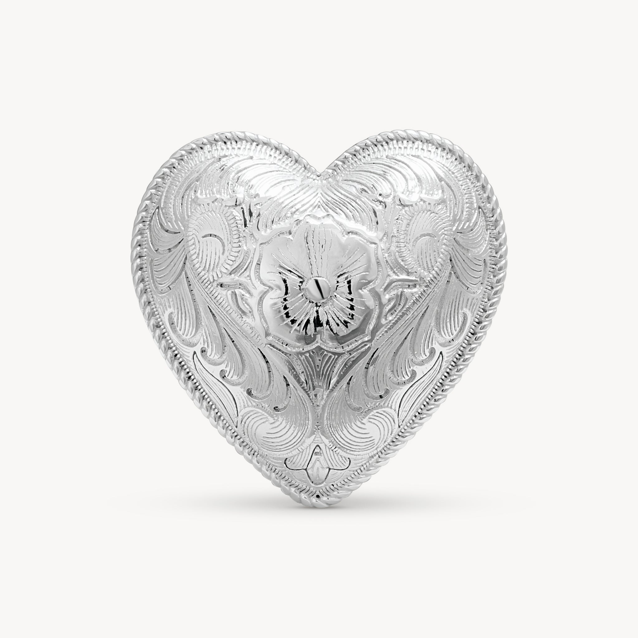 Etched Floral Scarf Slide