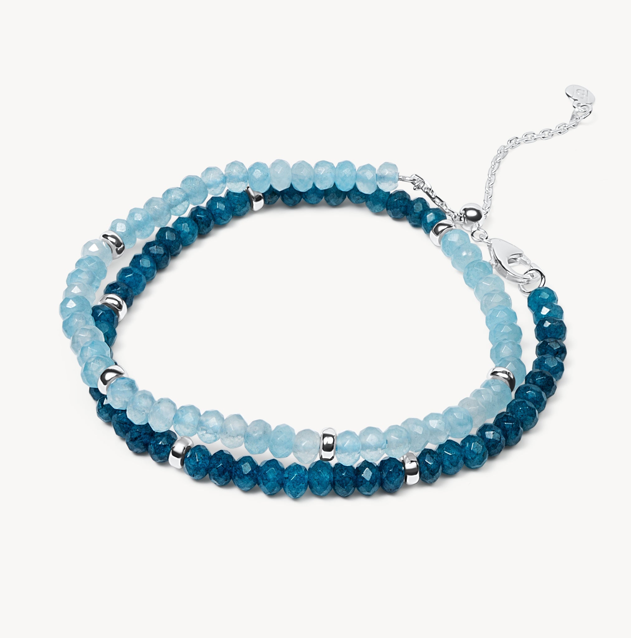 Blue Chalcedony Gemstone Versa Wrap Bracelet
