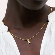 Zodiac Charm Gold on model