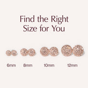 Sparkle Ball™ Stud Earrings Size Guide