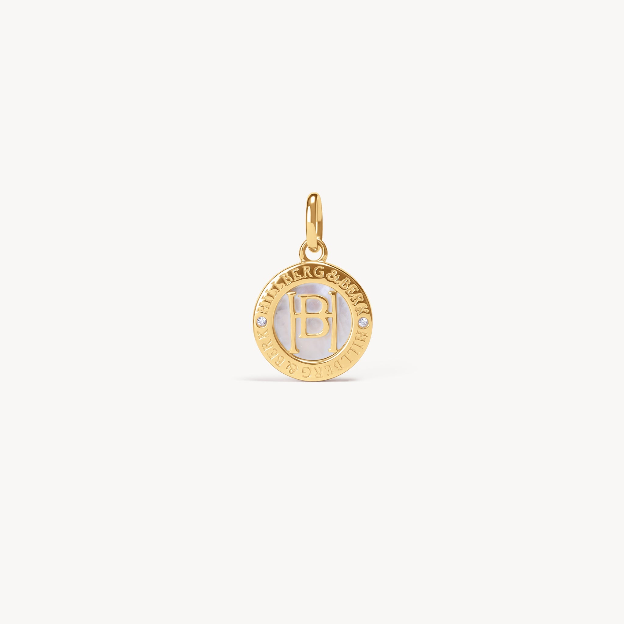 H&B Monogram Charm Silver Gold