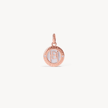 H&B Monogram Charm Silver Rose Gold