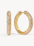 Soft Gold Large Sparkle Hoop Earrings