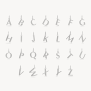 Letter Charm — Silver Collection