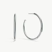 Silver Lightweight Statement Hoop Earrings